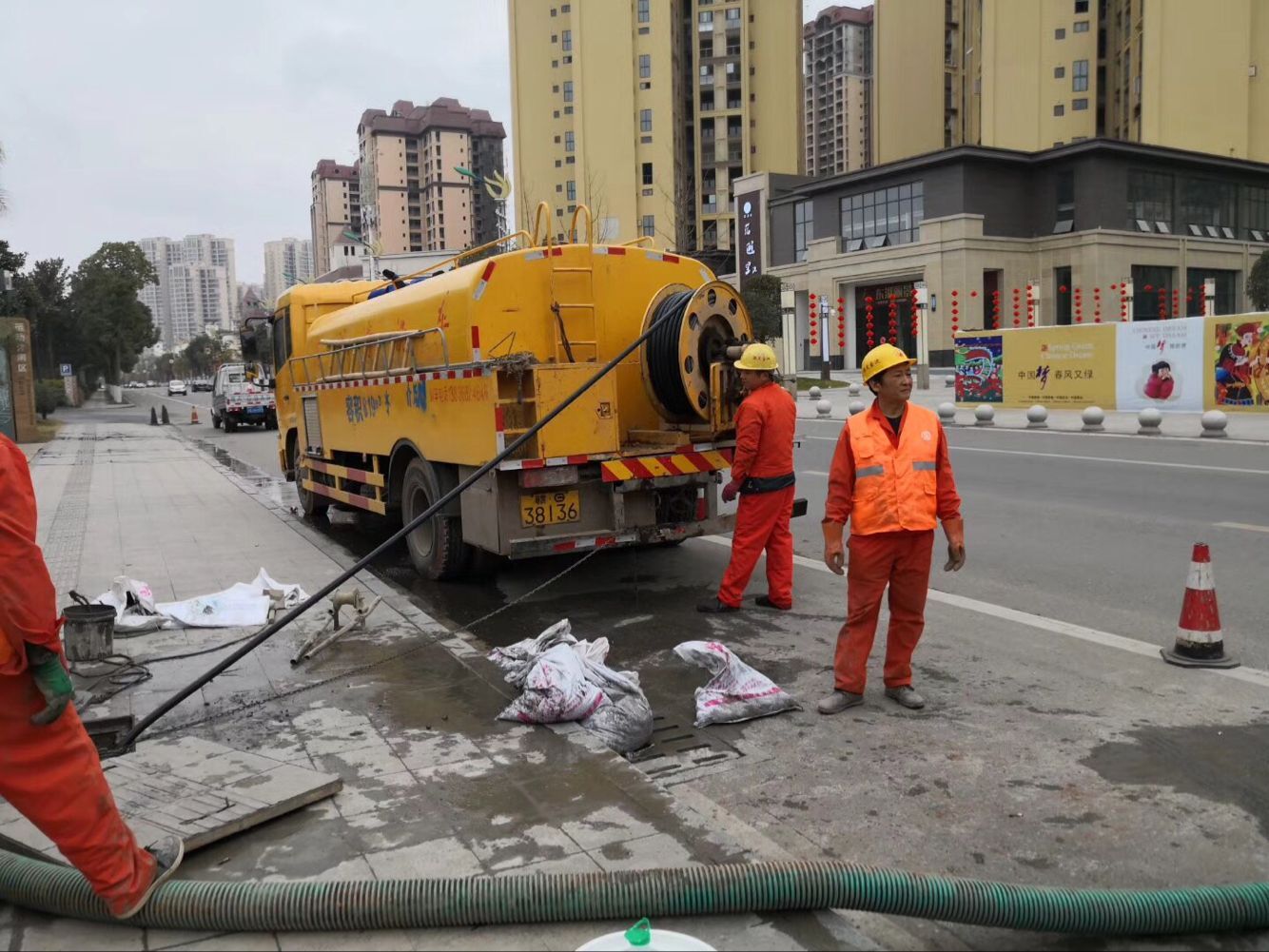 和舍镇排污管道清淤-管道清洗