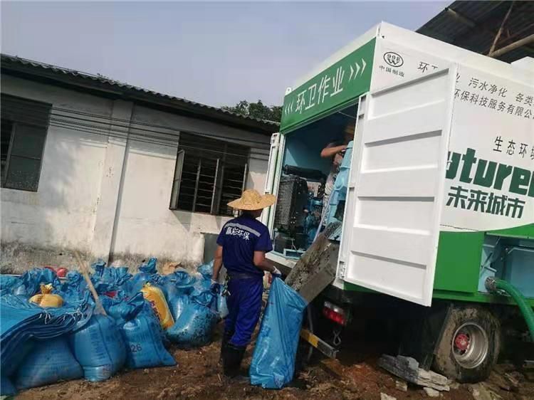和舍镇工业污泥压干处理